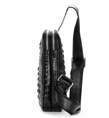 Crocodile Sling Bag, Alligator Sling Bag-Side