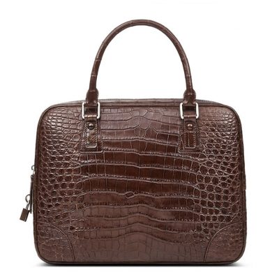 Genuine Alligator Leather Briefcase Laptop Bag for Men