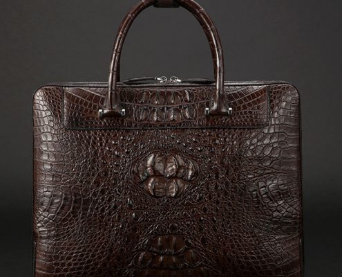 Vintage Crocodile Briefcase for Men