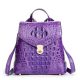 Women’s Casual Crocodile Leather Backpack Daypack for Ladies