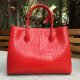genuine crocodile leather handbag-red-2018