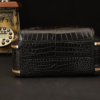 Alligator Leather Crossbody Single-Shoulder Briefcase Messenger Handbag-Bottom