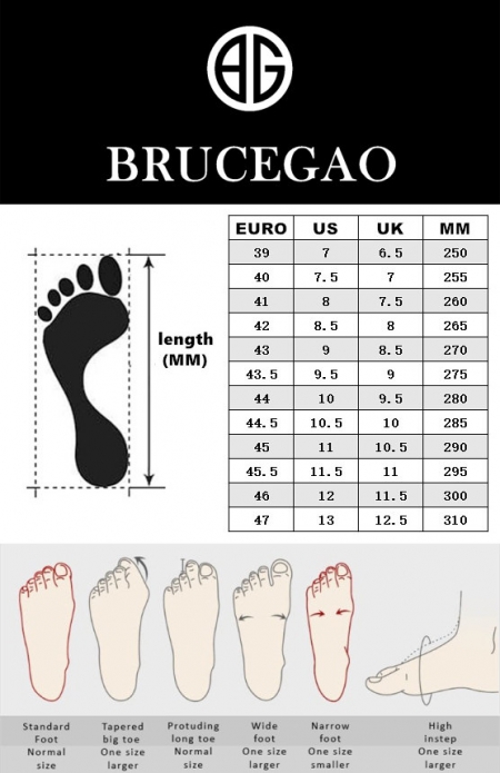 BRUCEGAO's Shoes Size Chart