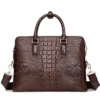 Business Mens Crocodile Leather Briefcase Bag Handbag Laptop Shoulder Bag-Back