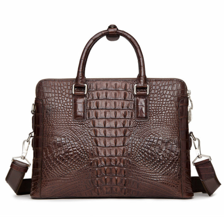 Business Mens Crocodile Leather Briefcase Bag Handbag Laptop Shoulder Bag-Back