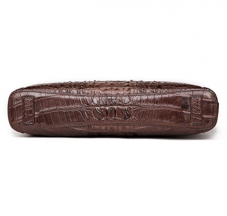 Business Mens Crocodile Leather Briefcase Bag Handbag Laptop Shoulder Bag-Bottom