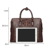 Business Mens Crocodile Leather Briefcase Bag Handbag Laptop Shoulder Bag-Size