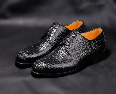 Crocodile and alligator leather shoes