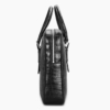 Mens Alligator Leather Business Work Briefcase Laptop Bag-Side