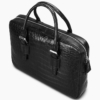 Mens Alligator Leather Business Work Briefcase Laptop Bag-Top