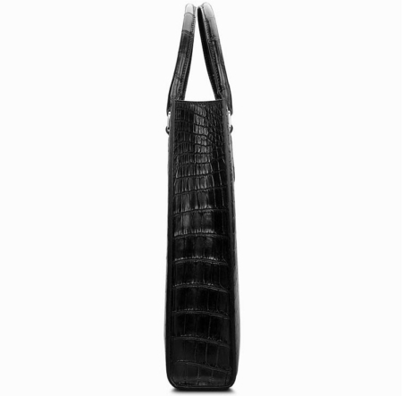 Unisex Alligator Briefcase Laptop Bag Business Tote-Side