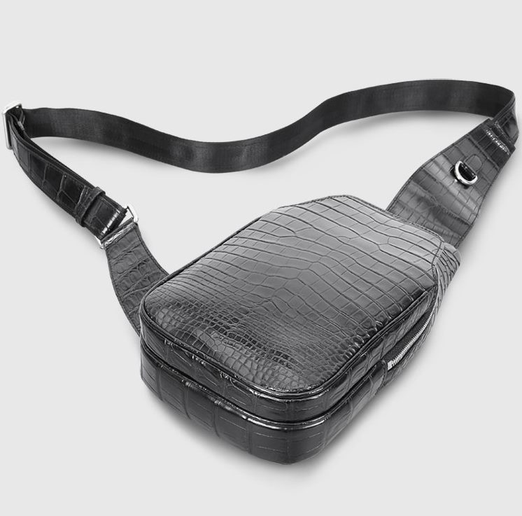 Alligator Skin Bag Outdoor Chest Pack Shoulder Backpack
