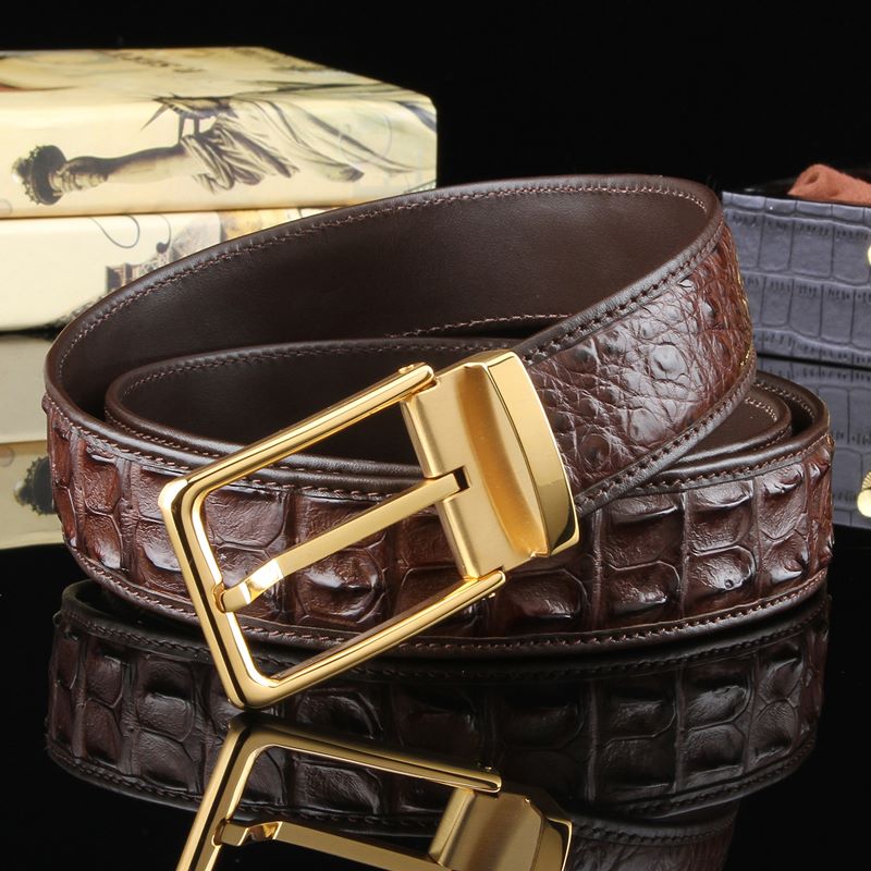 BATOORAP Luxury Brand High-end Crocodile Belt for Men Designer Diamond Stainless Steel Buckle