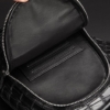 Casual Travel Alligator Leather Shoulder Sling Backpack Bag-Front-Inside