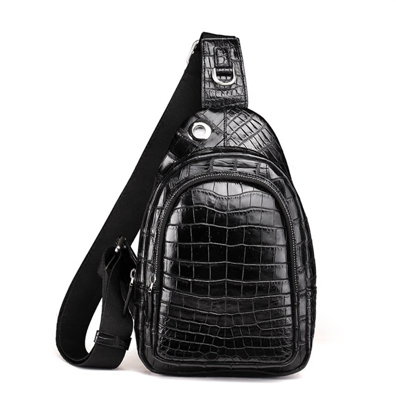 Casual Travel Alligator Leather Shoulder Sling Backpack Bag