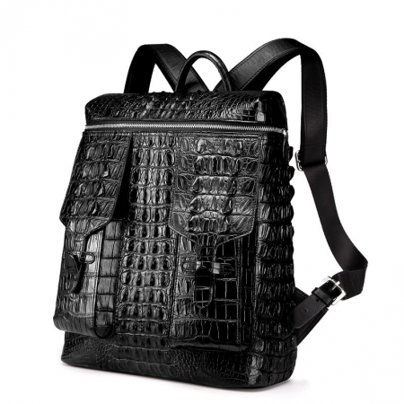 Crocodile Backpack School College Bookbag Laptop Computer Bag-Black