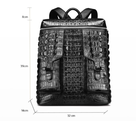 Crocodile Backpack School College Bookbag Laptop Computer Bag-Size