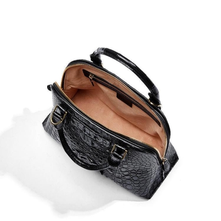 Crocodile Leather Handbags Purses Shoulder Bags for Women-Inside