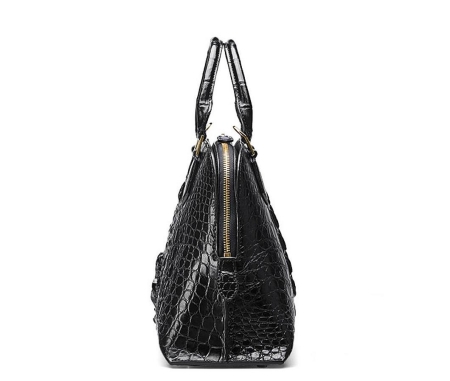 Crocodile Leather Handbags Purses Shoulder Bags for Women-Side