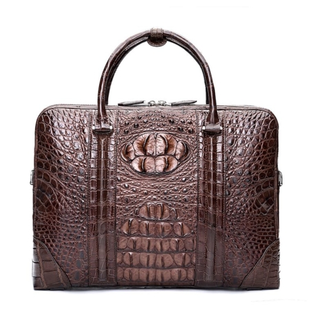 Handmade Classic Crocodile Leather Briefcase Laptop Bag Business Bag