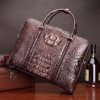 Handmade Classic Crocodile Leather Briefcase Laptop Bag Business Bag-Display