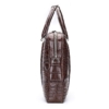 Handmade Classic Crocodile Leather Briefcase Laptop Bag Business Bag-Side