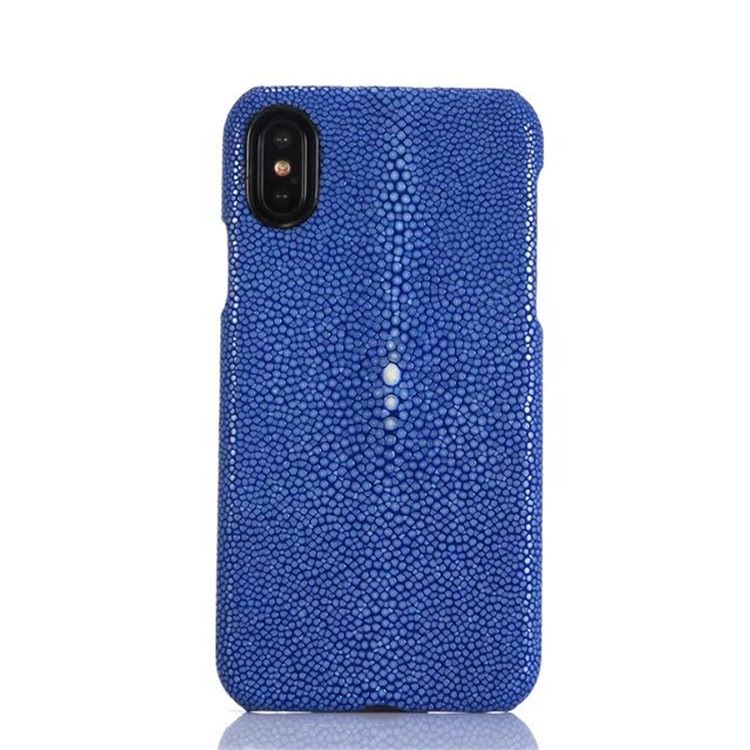 Polished Stingray Skin iPhone X Case-Blue