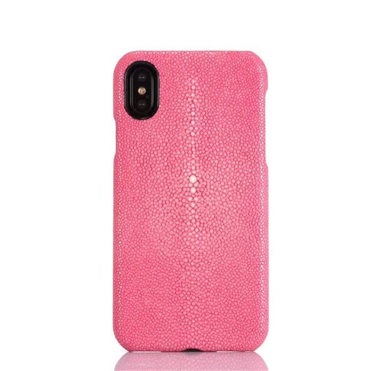 Polished Stingray Skin iPhone X Case-Pink