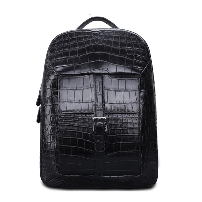 Unisex Alligator Leather Backpack Stylish Alligator Travel Bag