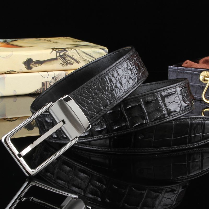 luxury men’s belt brand-BRUCEGAO alligator belt