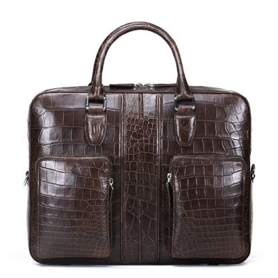 Alligator Messenger Bag Shoulder Bag Business Briefcase for Men