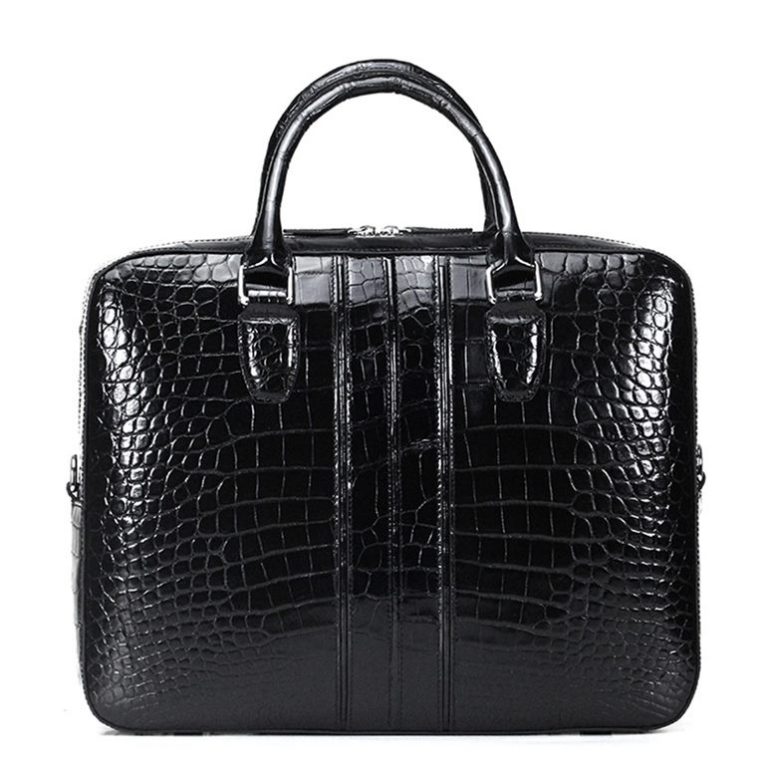 Alligator Messenger Bag Shoulder Bag Business Briefcase for Men