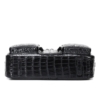 Alligator Messenger Bag Shoulder Bag Business Briefcase for Men-Black-Bottom