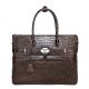 Casual Alligator Leather Padlock Briefcase Shoulder Cross-body Laptop Business Bag