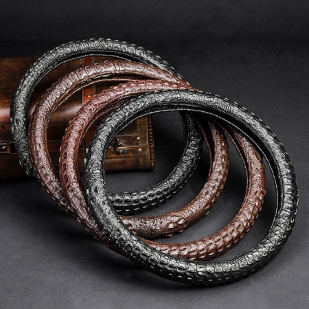 Crocodile & Alligator Leather Steering Wheel Covers