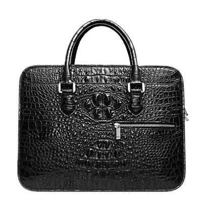 Crocodile Leather Briefcase Laptop Handbag Messenger Business Bag for Men