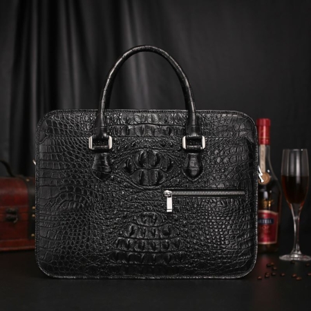 Crocodile Leather Briefcase Laptop Handbag Messenger Business Bags for Men