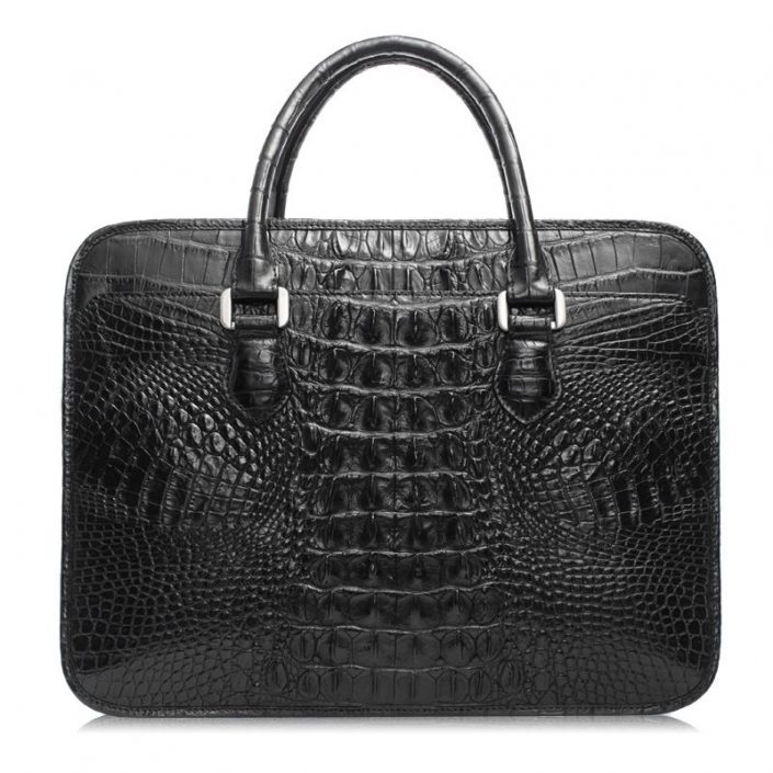 Crocodile Leather Briefcase Laptop Handbag Messenger Business Bags for Men