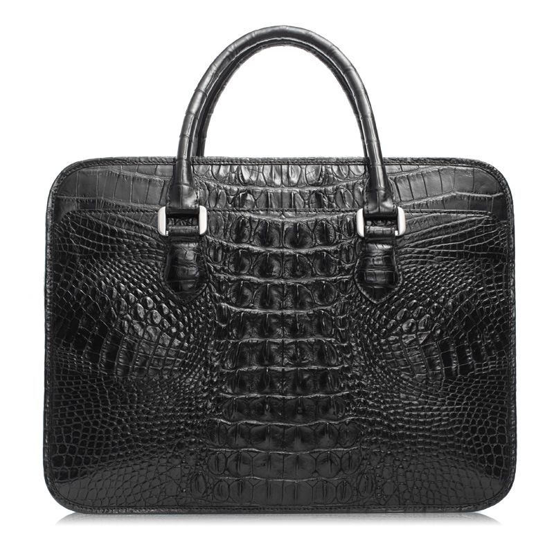 Himalayan Crocodile alligator leather Men white Business briefcase Laptop  Bag