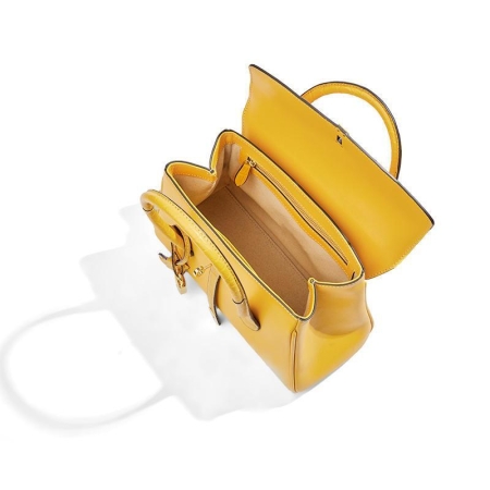 Crocodile Padlock Shoulder Handbag Tote Top Handle Handbag-Inside