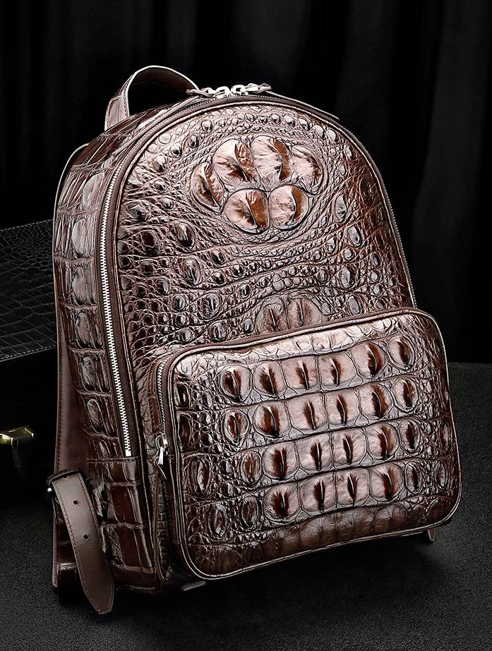 Exotic Leather Backpack-Crocodile Backpack