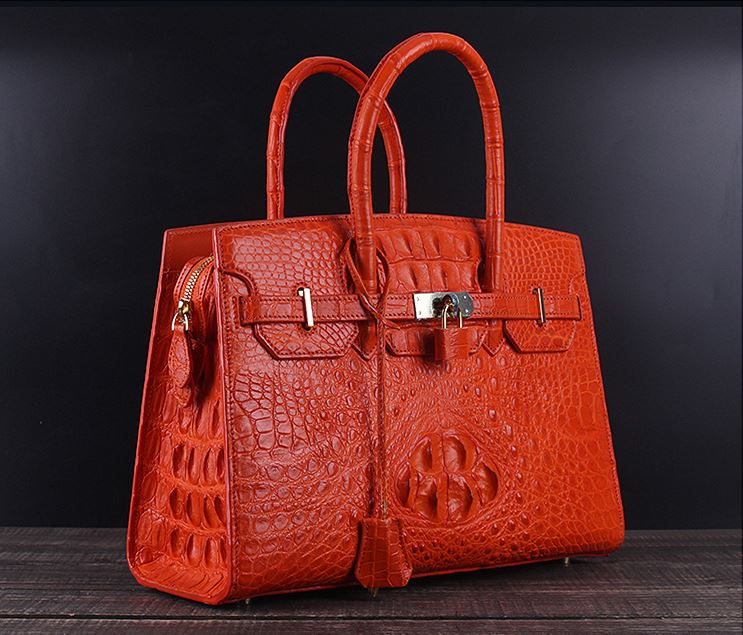 Exotic Leather Handbags-Alligator Leather Handbag