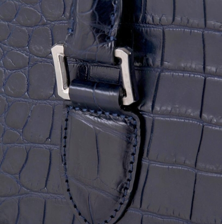 Formal Alligator Leather Briefcase Shoulder Laptop Business Bag-Detials
