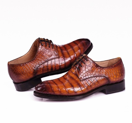 Men's Genuine Alligator Leather Derby Shoes in Goodyear Welt-Details