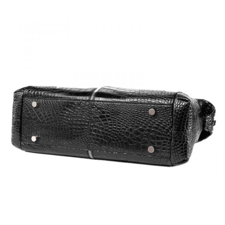 Unisex Alligator Leather Briefcase, Alligator Shoulder Handbag