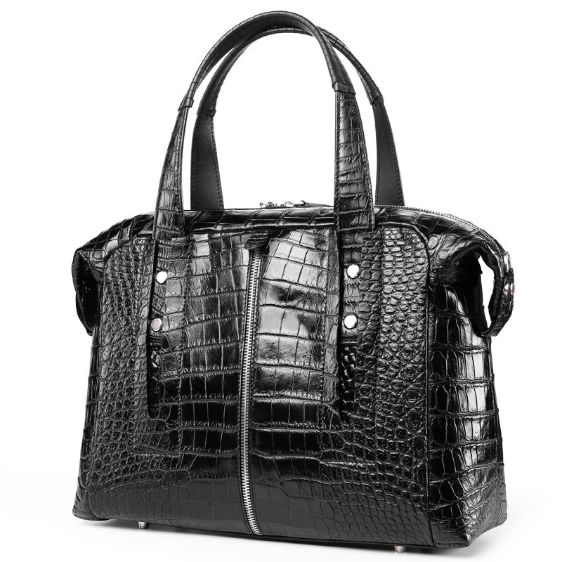 Unisex Alligator Leather Briefcase, Alligator Shoulder Handbag