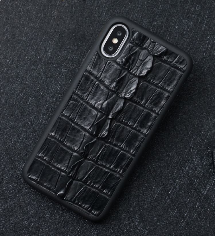 Vintage crocodile skin iPhone X case