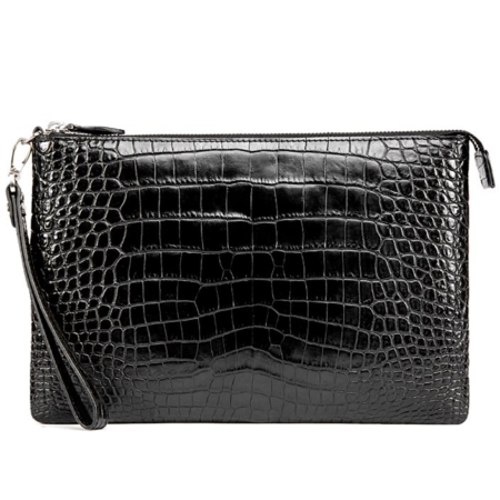 Alligator Envelope Clutch Bag Business Portfolio Briefcase Large Wallet With Strap