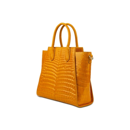 Alligator Handbags Shoulder Bags Tote Bags-Orange-Side