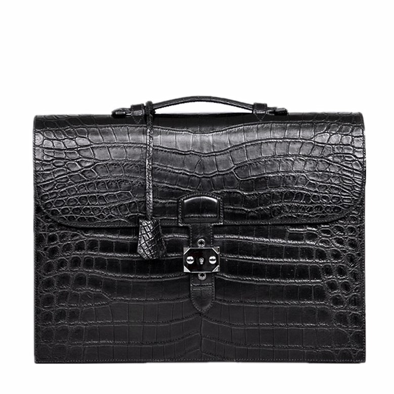 Men's Luxury Bag Alligator Crocodile Skin Shoulder Messenger